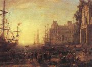 Claude Lorrain Port with Villa Medici Sweden oil painting reproduction